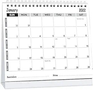 Accuprints til dec 2022 A5 or Size 7 by 9.5 inch desk calendar til Dec 2022 Planner, Organizer for Desk for Office Home Table Kids All Year Students School Girls Room Living Planning New Marking Quotes (A5)