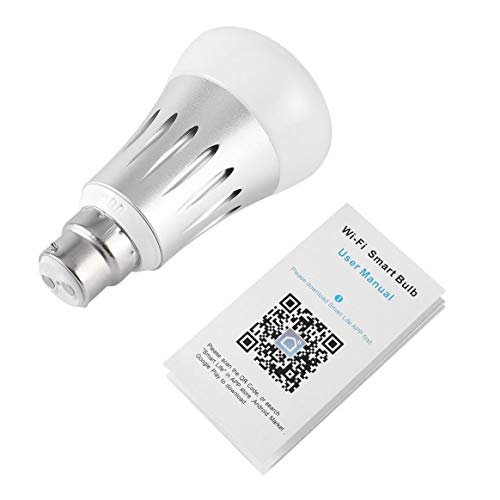 Preisvergleich Produktbild Wifi Kontrollierte intelligente Birne E27 intelligente beleuchtende Lampe beleuchtet Smartphone gesteuertes Tageslicht u. Nachtlicht für Hauptdekor - silbrig