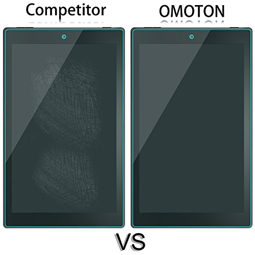 OMOTON Fire HD 10 Displayschutzfolie – panzerfolie für Amazon Fire Tablet mit 9H Härtegrad, Kratzresistent, durchsichtig, keine Bläschen zu anbringen - 6