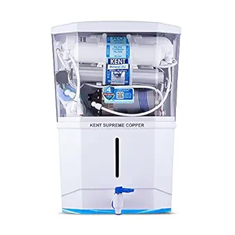 KENT 11133 Supreme Copper Next Gen RO Water Purifier | Makes Water 100% Pure 8 L | 20 L/hr Water Purification | RO+UV+UF+ Active Copper+TDS Control+UV in Tank | Purified Water with Goodness of Copper