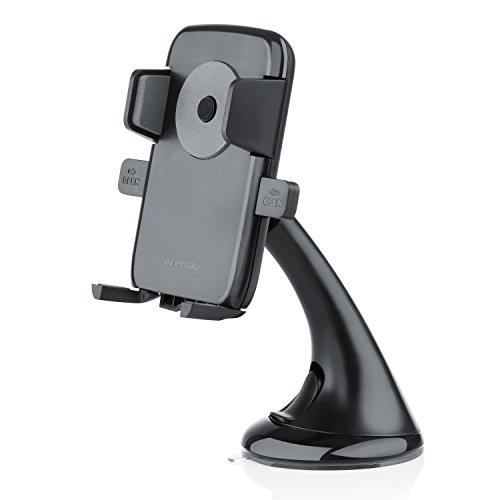 Supporto Arendo per smartphone, inserimento rapido, snodato a 360Â° e ventosa | Tenuta universale automatica per veicoli | Adatto per i telefoni mobili / smartphone / phablet / apparecchiature di navigazione | portatile | compatibile con il respingente / Case / Custodia