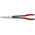 Knipex Long Reach Needle Nose Pliers with transverse profiles black atramentized, plastic coated 280 mm 28 71 280