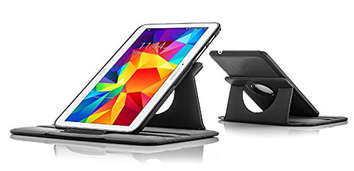 ForeFront Cases® Neue Leder Drehbar Hülle / Tasche / Case / Cover für Samsung Galaxy Tab 4 10.1 T530 – Rundum-Geräteschutz und intelligente Auto-Sleep-Wake-Funktion mit 3-JAHRES-GARANTIE VON FOREFRONT CASES – inkl. Eingabestift und Displayschutz - 6