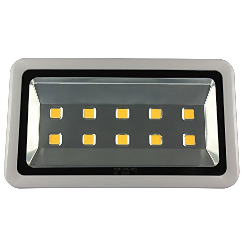 500 Watt LED Flutlicht Super Hell 50000LM Fluter Wasserdicht IP 66 Warmweiß Scheinwerfer Außenstrahler für Garten Hof Dock - 2