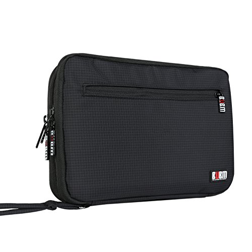 Damero Reisetasche mit Doppelschichte Packwürfel für Kleinkram Packtasche Elektronike Tasche für Ipad Mini (Schwarz) - 2