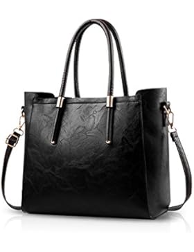 NICOLE&DORIS Frauen Einfache Top Handle Handtaschen Umhängetasche Crossbody Tasche Tote Satchel PU Leder