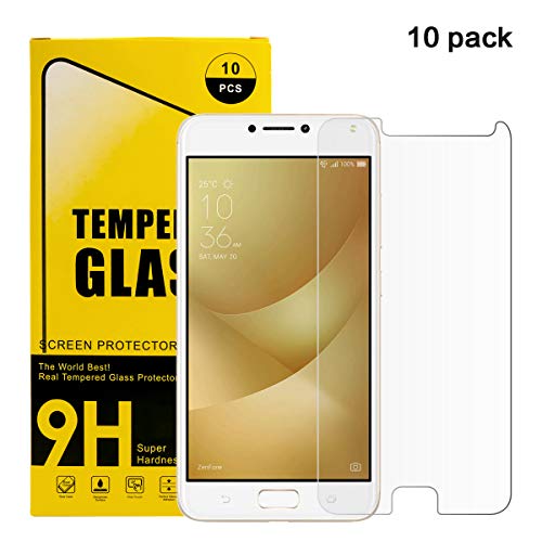 FindaGift Lot de 10 Films de Protection d'écran en Verre trempé pour ASUS Zenfone 4 Max ZC520KL Dureté 9H