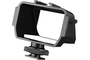 NovelGoal Kunststoff-Kamera Selfie Vlog Flip Up Mirror Screen 3 Cold Shoe Mounts Kompatibel mit Sony A6500/6300 Kompatibel mit Fuji XT2/3/20/30