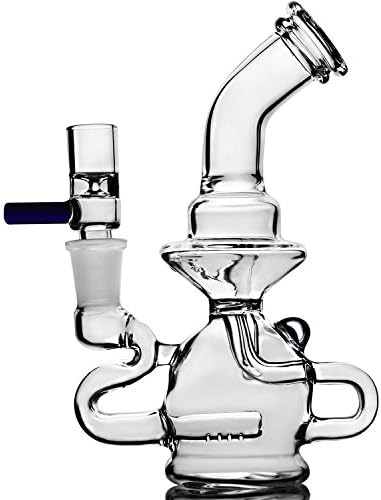 Small Recycler Glass Bong 6.6 Inch and 14mm joint