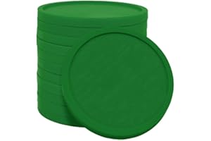 CombiCraft 100 Fichas de plástico Color Verde Oscuro - 29 mm de diámetro -Idelales para Juegos de Mesa y Ejercicios de aritmética