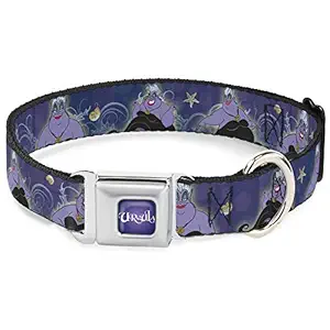 Buckle Down DC-WDY296-M DYFG Ursula Full Color Purple Dog Collar, Medium/11-17