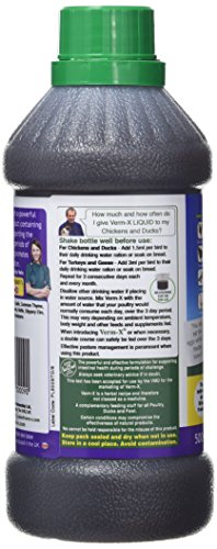 Verm-X Flüssig für Geflügel, 500 ml. Statt chemischer Wurmkur für Hühner, Gänse, Enten, usw. eine natürliche Kontrolle innerer Parasiten mit der bewährten Verm-X Kräuter-Rezeptur. - 4