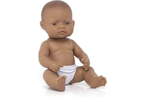 Miniland 31038 Zabawka Bobas z Ameryki Południowej, bez Bielizny, 32 cm