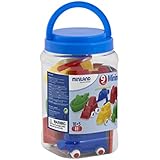 Miniland - Minimobil, 9 piezas en bote con asa (27470)