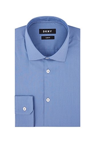 Dkny Mens Slim Fit Petrol Single Cuff Stretch Shirt 14 | Desertcart BAHRAIN