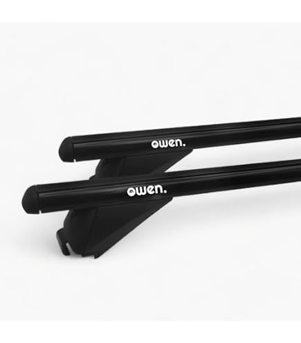 Barres De Toit Yakima S44Y Pour Rails Traditionnels - Longueur 850mm (920-1020mm Ajustable), Charge 75kg, Aérodynamique, Silencieuses