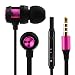 Produktbild Big-Mountain Kontrabass Musik Kopfhörer | Kopfhörer HiFi Sport Ohrhörer | Kupfer Ohrbügel Typ in Ohr Silikon | mit Mikrofon | Ohrhörer Headset | 3.5mm (Rosa)