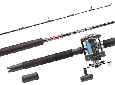 Abu Garcia MT702SWH/GT345 RH Ensemble canne à pêche 2 pièces et moulinet 15-40 lb 210 cm