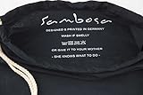 Sambosa Turnbeutel mit Spruch / über 40 Sprüche & designs auswählbar / Beutel: Schwarz / Rucksack / Jutebeutel / Sportbeutel / Hipster , Bag:Klatschtit -