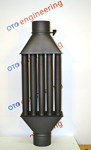 Abgasrohr Kamin Hölzerner brennender Herd Kühler Wärmeaustauscher mit ventil (5 Tubes XL)