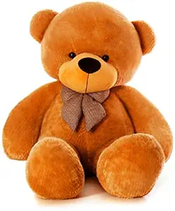 Frantic Premium Quality Huggable Teddy Bear Plush Stuffed Toy (Brown, 4 Feet)