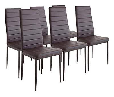 Albatros 2701 MILANO Lot de 6 chaises, brun