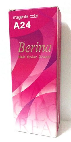 Berina Permanent Hair Dye Color Cream No. A24 Magenta.