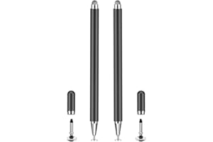 YELZOOLNY Rysik do Samsung Galaxy Tab A9+, A8, A7, A7 Lite, wysoka czułość i precyzja pojemnościowy rysik dotykowy do Apple iPad, Fire HD, Microsoft Surface wszystkich urządzeń dotykowych (2 szt. / czarny)