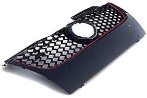 GOINGFAST Parrilla frontal Tuning VW Golf 5 Jetta 5 GTI Panal de Abeja brillo emblema