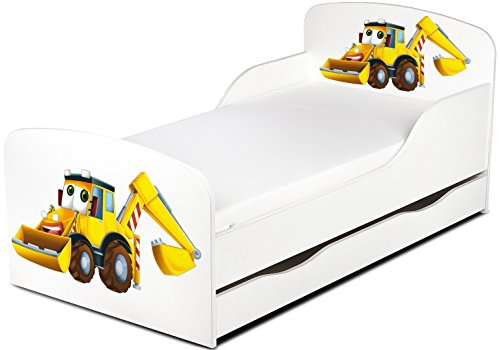 Mr. Digger Leomark Bed with drawer for bedding and mattress 140 x 70 cm