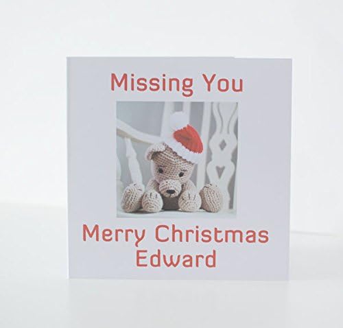 Personalised Miss You Christmas Card for Long Distance, Across the Miles, Deployment card. Friends abroad Christmas card. Free Uk delivery.