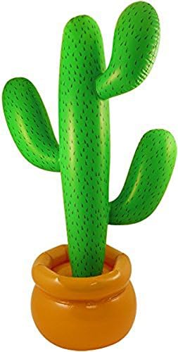 The Fashion City ® Green Inflatable 86cm Cactus Blow Up Fancy Dress Wild West Mexican Cowboy Accesory