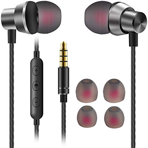 Earphones,JUKSTG Noise Isolating In-Ear Headphones with Pure Sound and Powerful Bass, Earbuds With High Sensitivity Microphone and Volume Control, Headphones for iPhone, iPod, iPad, MP3, Samsung,etc