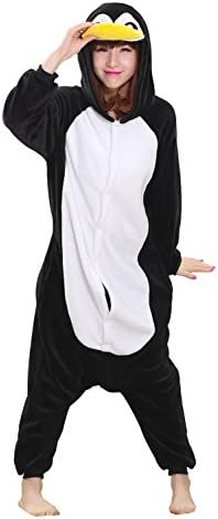 QIYUSHOW Cozy Animal Onesies Pajamas Cosplay Costume For Kids Toddlers Adults (Kids 120 (suggested height - 43"-47"), Penguin)