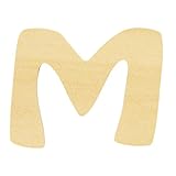 Rayher Hobby 6194200 Holz-Buchstabe, 6 cm, M