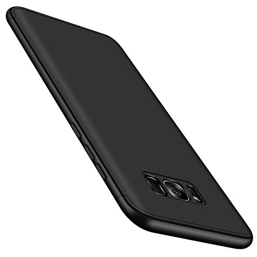 Qissy   Carcasa Samsung Galaxy S8 Plus 3 in 1 Todo Incluido Anti-Scratch Ultra Slim Protective 360 PC Case Cover para Samsung Galaxy S8 S8    Samsung Galaxy S8 Plus  Negro 