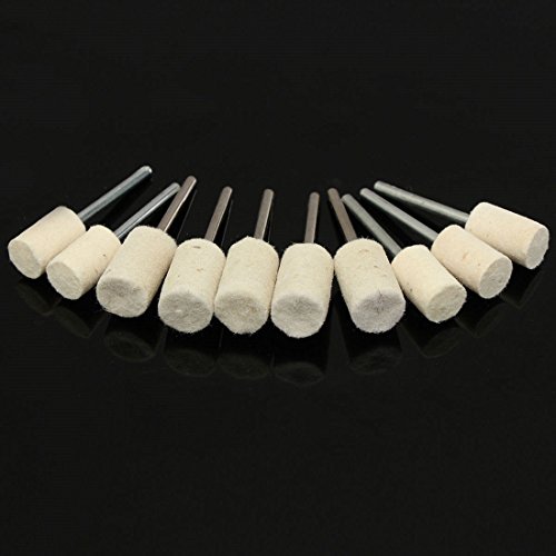 Filz-Polierwerkzeug – TOOGOO(R)25-tlg Filz-Polierstifte set Polierset Satz Polierspitzen Wolle ? 3mm fuer Dremel - 5