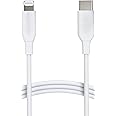 Amazon Basics Cable USB-2.0 tipo C a Lightning (certificado MFi), 0.9 m, color blanco