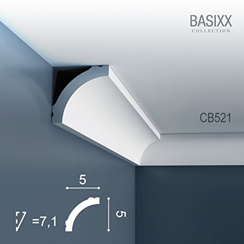 Orac Decor BASIXX Deckenleiste Eckleiste CB521 Profilleiste Stuckleiste Zierleisten Zierprofile