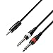 Price comparison product image Adam Hall New 3 Star 6m Cable 3.5mm Jack Stereo to 2x 6.3mm Jack Mono Series Audio