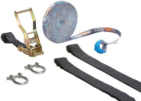 Slackstar Freaky Design 6 Pieces Slackline Set  - 11 m Long, 25 mm wide, Design Flower