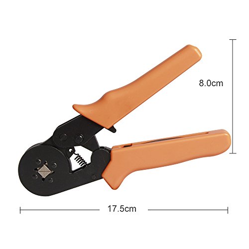 Fontic Crimpzange Set Zwinge Crimper Zange 0.25-6.0mm Crimpwerkzeuge Set Crimp Tool mit 800 Aderendhülsen Ratsche Kabelschuhe für isolierte unisolierte Aderendhülsen Ratsche Kabelschuhe - 7