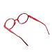 Produktbild Unisex Vintage Mode Kunststoff Rund Brille Rahmen KEINE Linsen Brille (Rot)