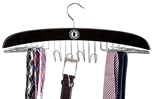 Hochwertiger Krawattenhalter aus Holz für 24 Krawatten – Krawattenbügel zur Krawatten-Aufbewahrung | VAN BEEKEN Krawattenbügel - 4