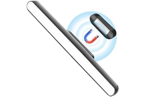 BIZCASA Rechargeable Dimmable Touch LED Light Bar, Magnetic Cabinet Light with Stick Magnet Mount, 5W Built-in 2000mAh Battery Steplessly Closet Light with Adjustable 3 Color for Reading, Cabinet, Makeup