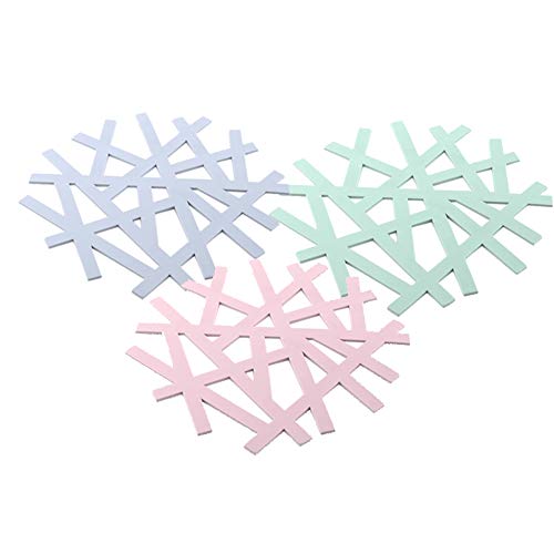 Preisvergleich Produktbild 3Pcs Snowflake Coaster Pot Untersetzer Isolationspad, rutschfeste hitzebeständige Geschirr Pan Pot Inhaber, perfekte Tischset für / Dinner Parties / BBQs / Daily Use / 21cm * 21cm