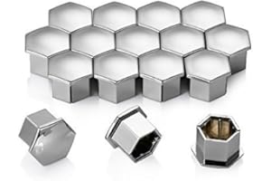 Hikig Tuerca de rueda cubierta de llanta rosca Capor Decor para Peugeot 207 301 307 308 408 508 3008 para Citroen C4l C5 C2 16 piezas.