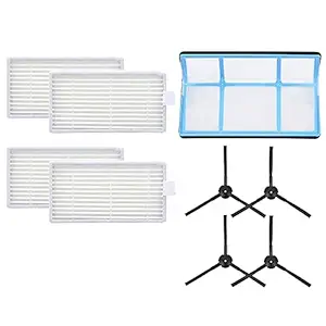Verilux Vacuum Filter Kit Replacement for Robotic Vacuum ILIFE V3 V3S V5s V5 Pro Robot Vacuum Cleaner 4 Filters and 4 Side Brushes and 1 Primary Filter