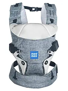 Mee Mee Light Weight Baby Carrier (Padded Waist Belt, Grey)