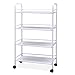 SWT 4 Shelf Beauty Salon Large Side Storage Cart For Therapy Dentist Hairdresser (L)